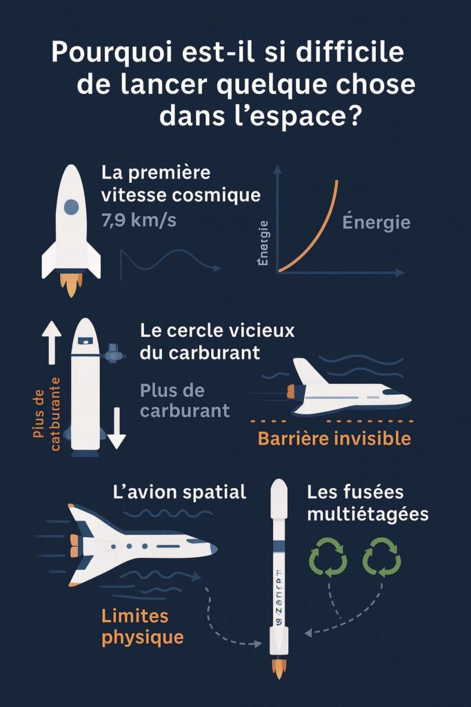 Infographie lancement dans lespace
