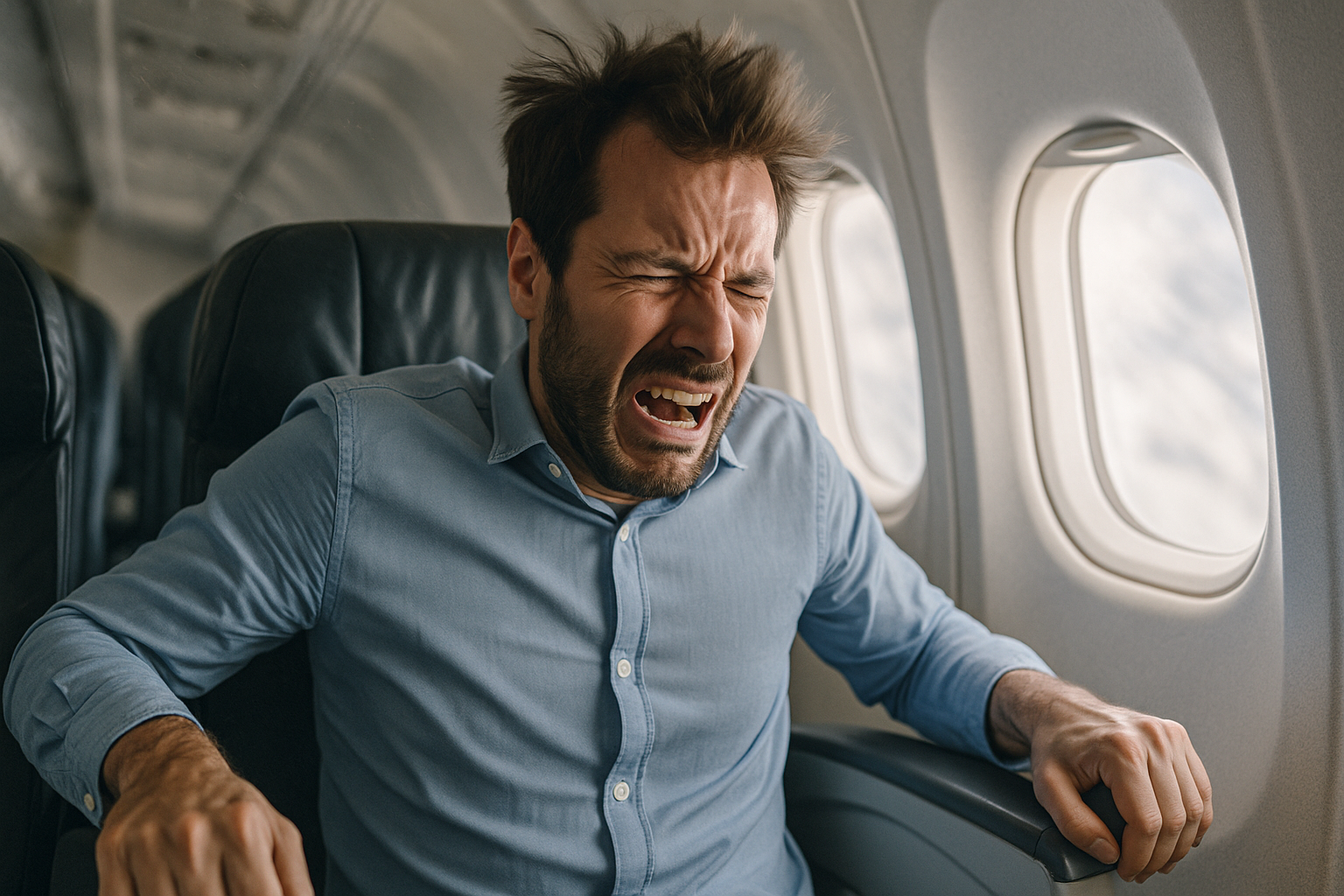 Turbulence dans l'avion photo